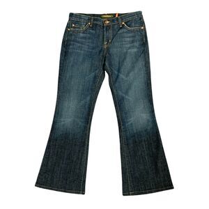 David Kahn Nikki Jeans Size 29 Bootcut Jeweled Pockets Stretch Low Mid Rise